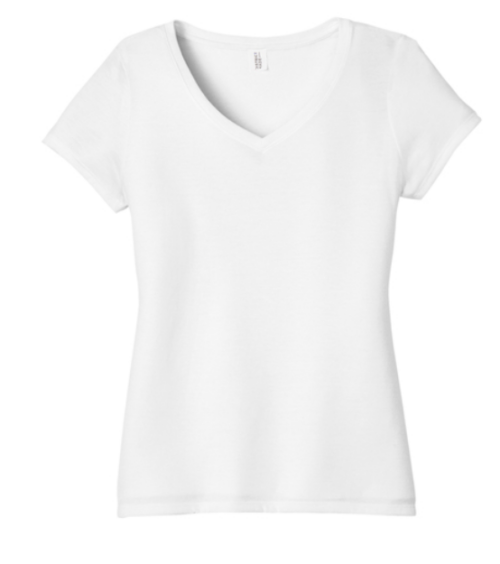 Ladies District Perfect Triblend Tee V-Neck - Image 4