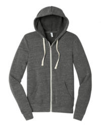 unisex triblend full zip hoodie