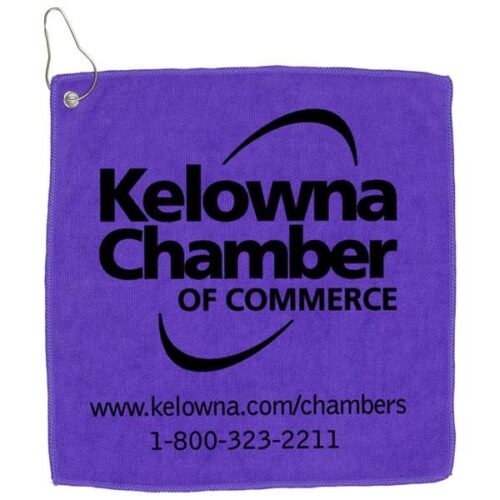 Microfiber Golf Towel with Metal Grommet and Clip - Image 7