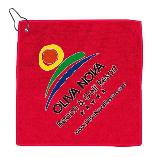 Microfiber Golf Towel with Metal Grommet and Clip - Image 6