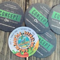 3.5" circle eco pulpboard coaster (approx. 60pt)