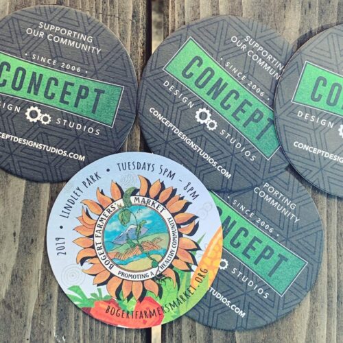 3.5" circle eco pulpboard coaster (approx. 60pt)
