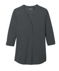 ogio women's henley polo 3/4 sleeve