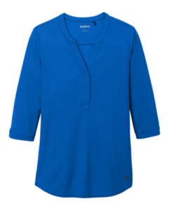 ogio women's henley polo 3/4 sleeve