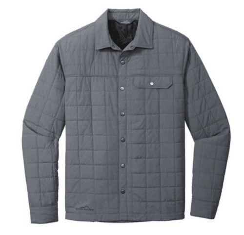 men's quilted midweight shirt jacket