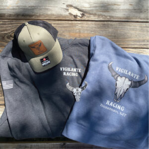 Vigilante Racing - Custom Branded Full-Color Screen-Printed Tshirts, Custom Branded Leather Patch Hat