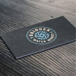 Bridger Water Works - Custom Business Card Design & Printing - Painted Edge