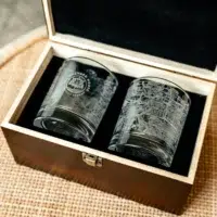Del Mar Double Old Fashioned Whiskey Glasses - Box Set