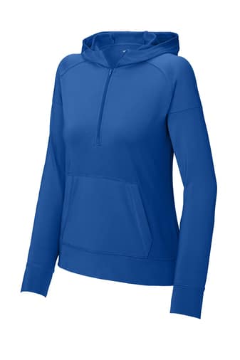 Sport-Tek® Ladies Sport-Wick® Stretch 1/2-Zip Hoodie